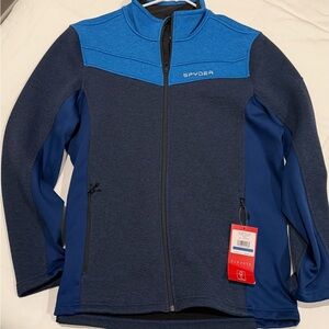 Spyder Men's Two-Tone Blue Ski Jacket